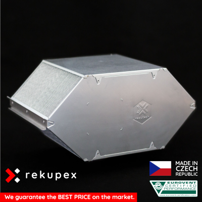 RekupeX - rekuperační výměníky tepla, rekuperace vzduchu|Siber DF EVO 1, 2 - RECUTECH entalpický výmenník|RECUTECH|Siber