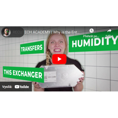 RekupeX - rekuperační výměníky tepla, rekuperace vzduchu|TRINNITY PLUS 300 - RECUTECH entalpický výměník|RECUTECH|TRINNITY
