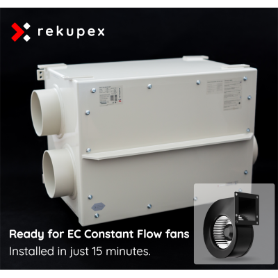 Enthalpic RECUBOX® 250 VENT-READY – valmis jatkuvan virtauksen EC-puhaltimille