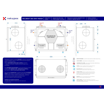 Enthalpic RECUBOX® 360 VENT-READY – valmis jatkuvan virtauksen EC-puhaltimille