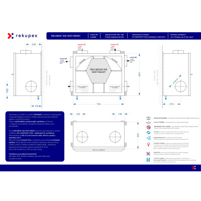 „Enthalpic RECUBOX® 250“ – paruoštas ventiliacijai su nuolatiniu srautu (CONSTANT FLOW) EC ventiliatoriais