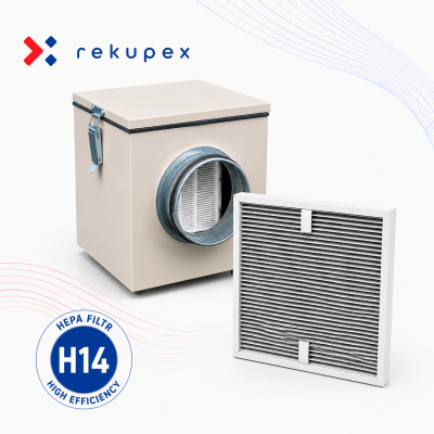 HEPA H14 Carbon csővezeték szűrődoboz DN100–315 | REKUPEX