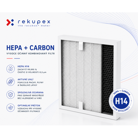 HEPA H14 CARBON FILTER L – vaihtosuodatin HEPA FILTR BOX L -koteloon