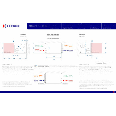 RECUBOX® X-POOL HRV 450 – Kemikaaleja kestävä talteenottoyksikkö uima-altaisiin ja aggressiivisiin ympäristöihin