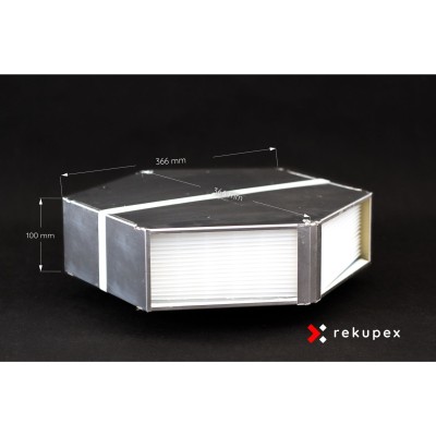 Rekuperačný výmenník tepla RSX-P 03/100 (protiprúdový teplovzdušný rekuperátor na rekuperáciu vzduchu)