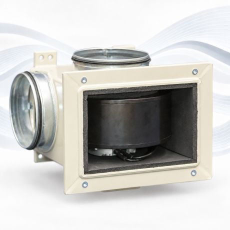 AIRBOX 90 360 – izolovaný pravoúhlý box pro EC ventilátory AFL Constant Flow