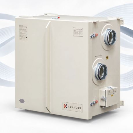 Enthalpic RECUBOX® ERV 250 VENT-READY – ÁLLANDÓ ÁRAMÚ EC ventilátorokhoz előkészítve