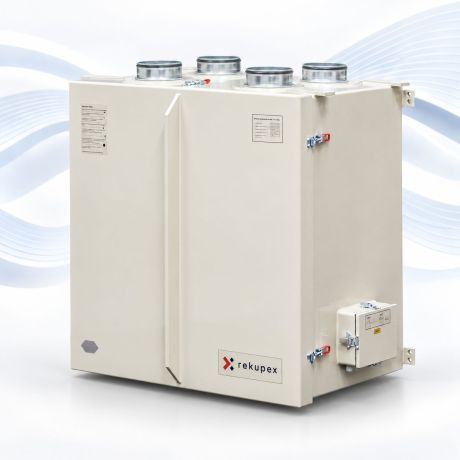 Entalpijas RECUBOX® ERV 250 VENT-READY TOP – sagatavots CONSTANT FLOW EC ventilatoriem