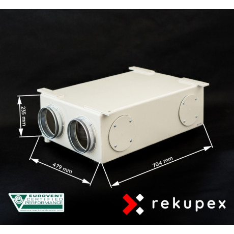 RECUBOX® RX 06/150 - 370m3/h (hűtőszekrényben elhelyezett hőcserélő, hővisszanyerő doboz, levegővisszanyerő, hővisszanyerő egysé