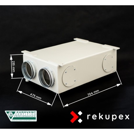 RECUBOX® RX 06/150 - 370m3/h (hűtőszekrényben elhelyezett hőcserélő, hővisszanyerő doboz, levegővisszanyerő, hővisszanyerő egysé