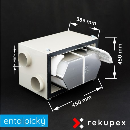 RECUBOX entalpický OPEN eX 03/300 (vyjmutelný rekuperační výměník v opláštění, rekuperační box, rekuperace vzduchu, rekuperační 