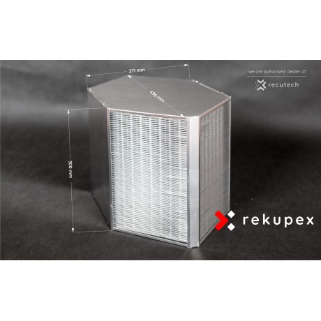 Intercambiador de recuperación de calor RX 04/300 (recuperador de aire caliente a contracorriente para recuperación de aire)