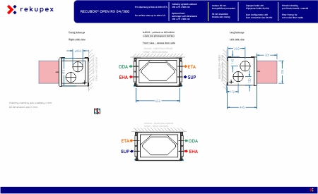 RECUBOX OPEN RX 04/300 A01 műszaki rajz