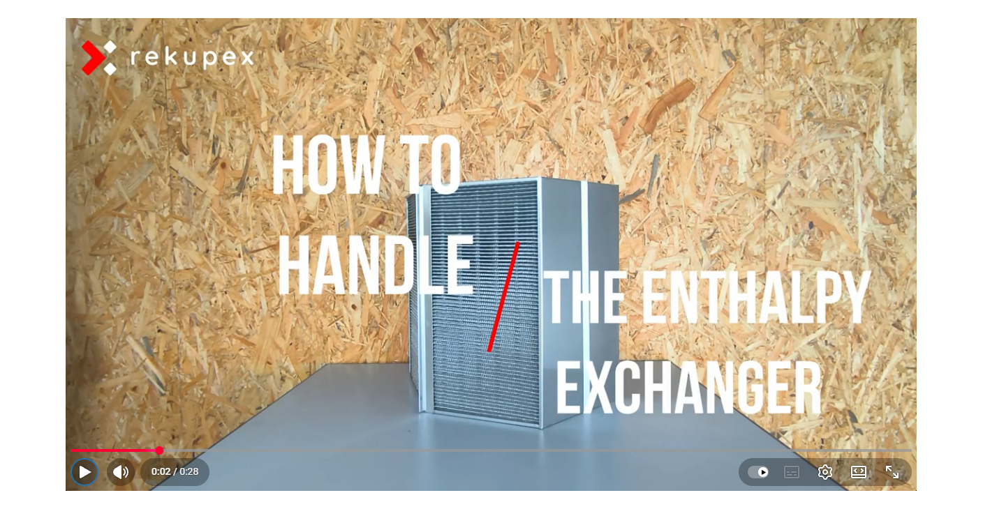 Video guide: How to handle the new RECUTECH enthalpy heat exchanger safely